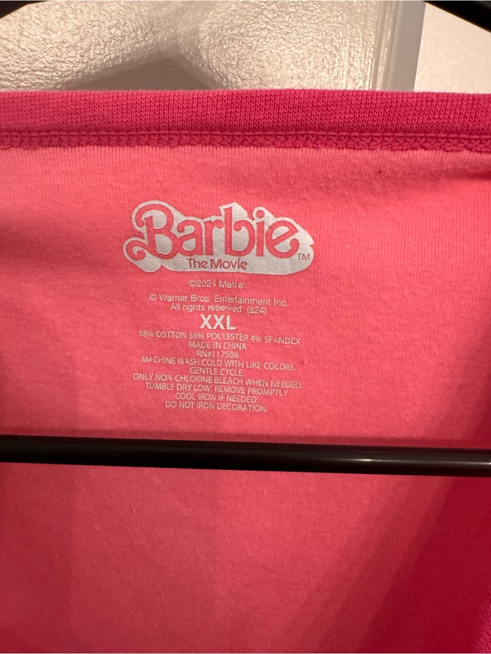 Barbie Girls' Pink Logo Cropped Tank Top - Picture 4 of 4